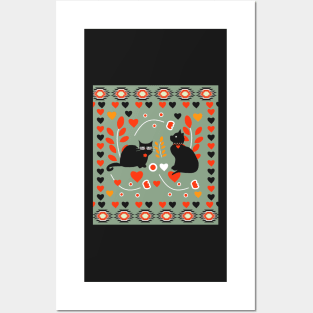 Romantic cats Posters and Art